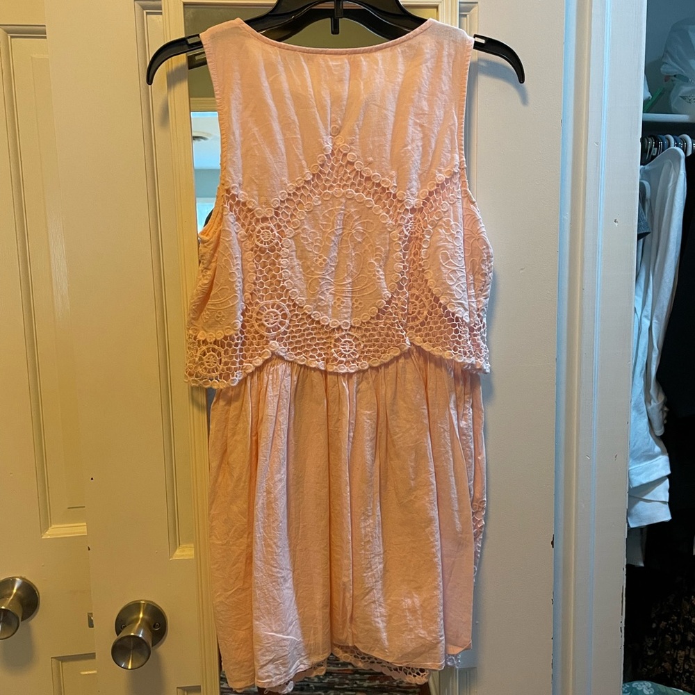 Peach colored dress